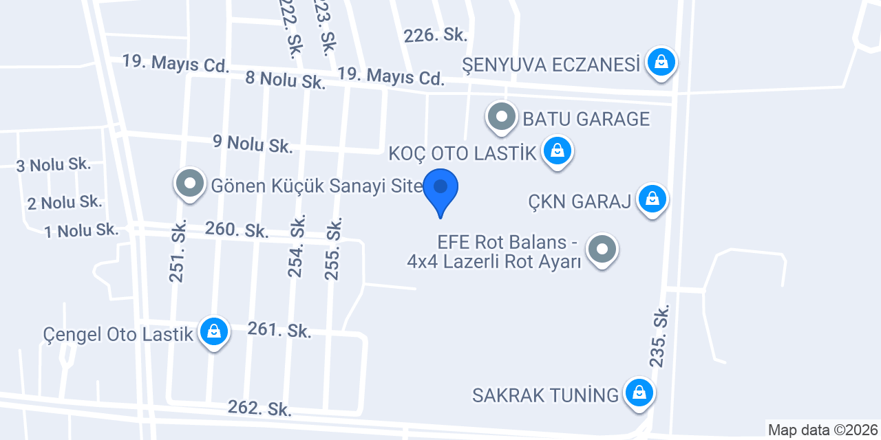 Gönen ALPER AĞIR VASITA konumu