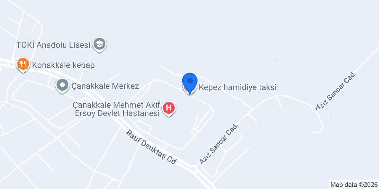 Kepez hamidiye taksi konumu