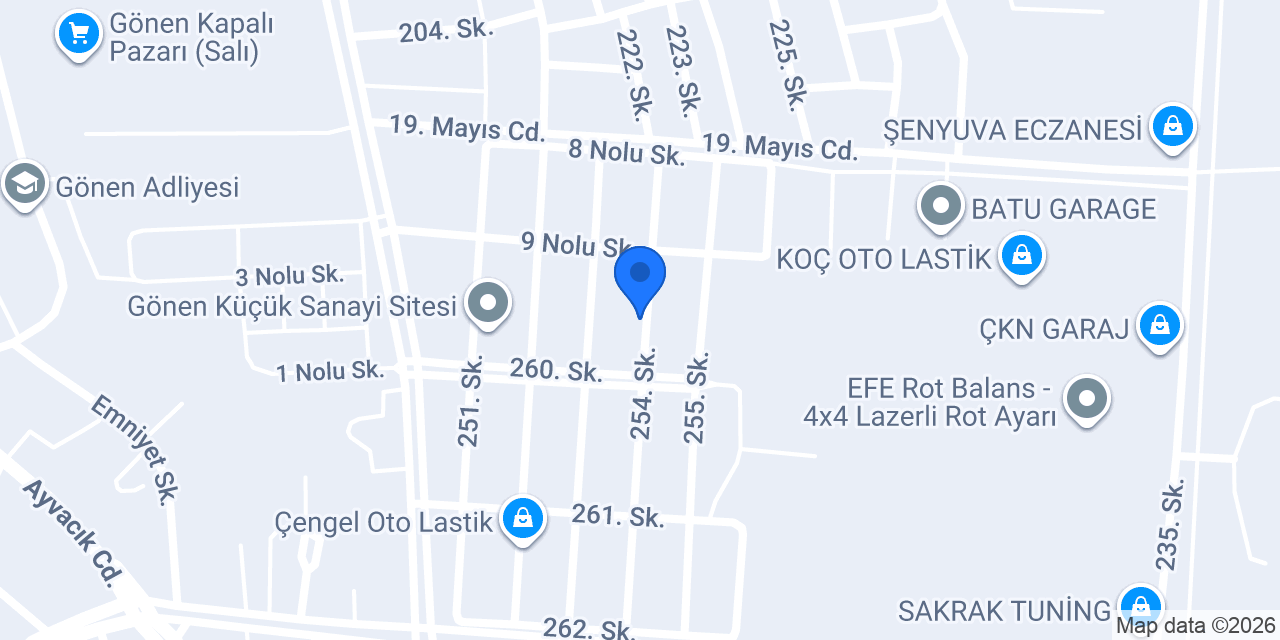 Köseoğlu oto kaporta konumu