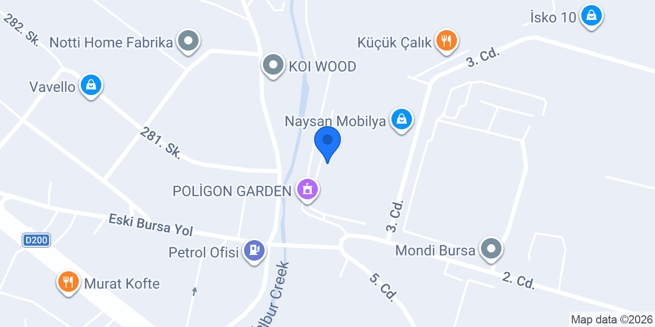 Homev Mobilya konumu