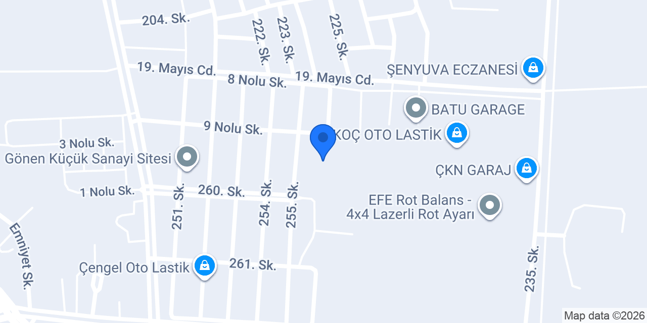 Gönen Mesleki Eğitim Merkez konumu