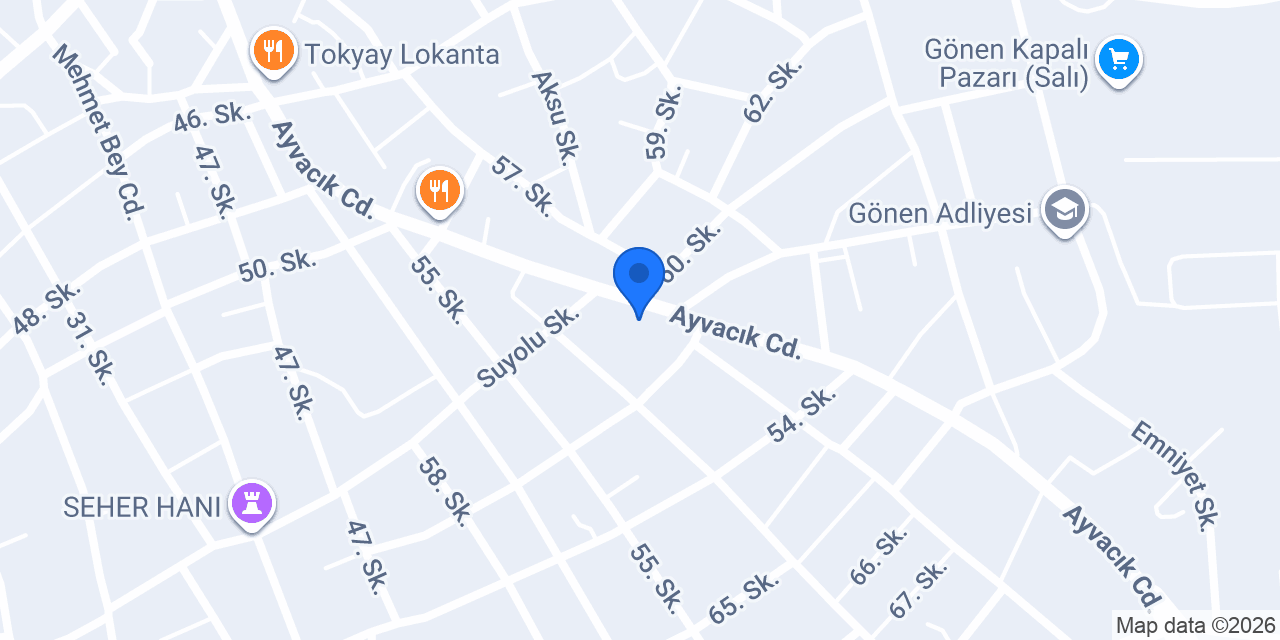 KÖYLÜM EKMEK FIRINI GÖNEN konumu