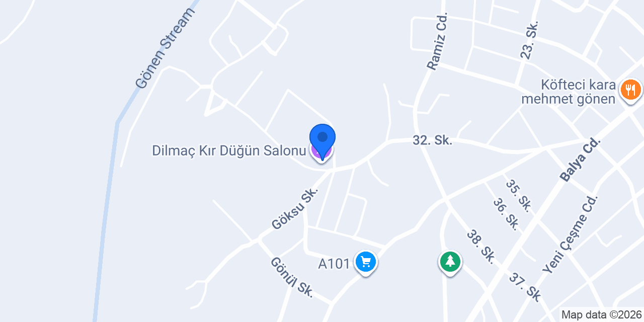 Dilmaç Kır Düğün Salonu konumu