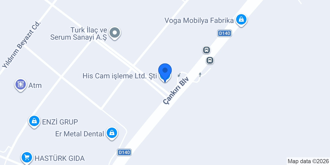 His Cam işleme Ltd. Şti konumu