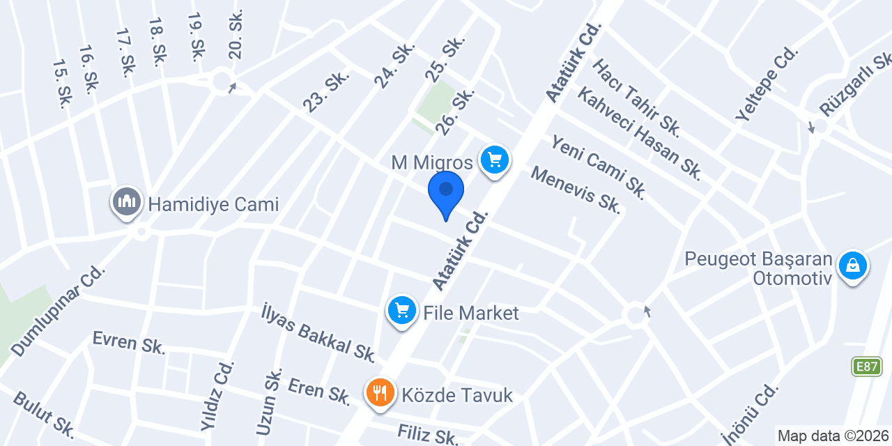Çetinkaya Mavi Orman Kreş konumu