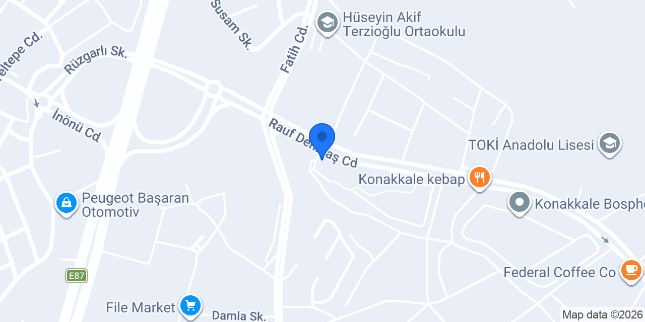 Çaça Pet Market konumu