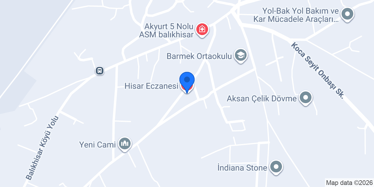 Hisar Eczanesi konumu