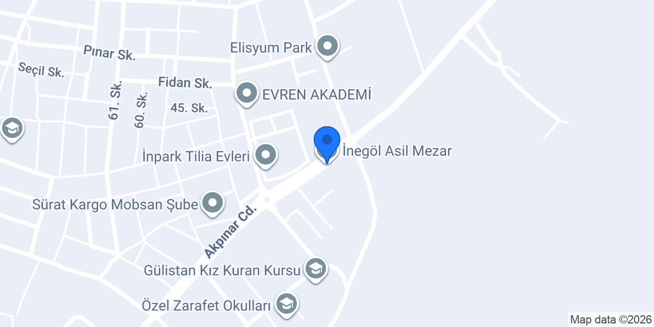İnegöl Asil Mezar konumu