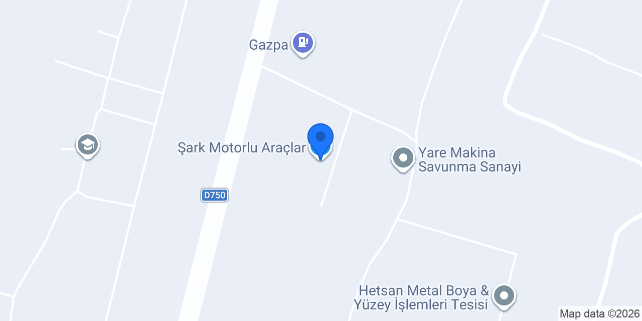 Şark Motorlu Araçlar konumu