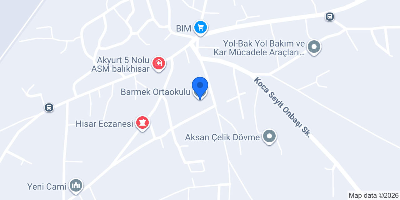 Barmek Ortaokulu konumu