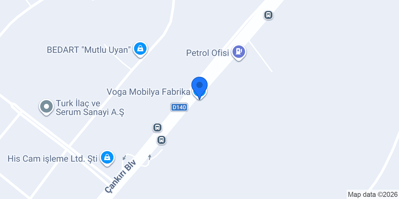 Voga Mobilya Fabrika konumu