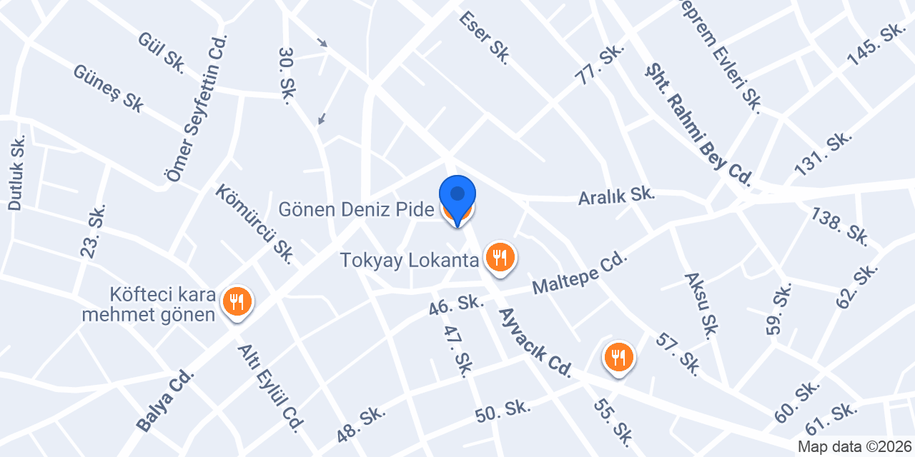 Gönen Deniz Pide konumu