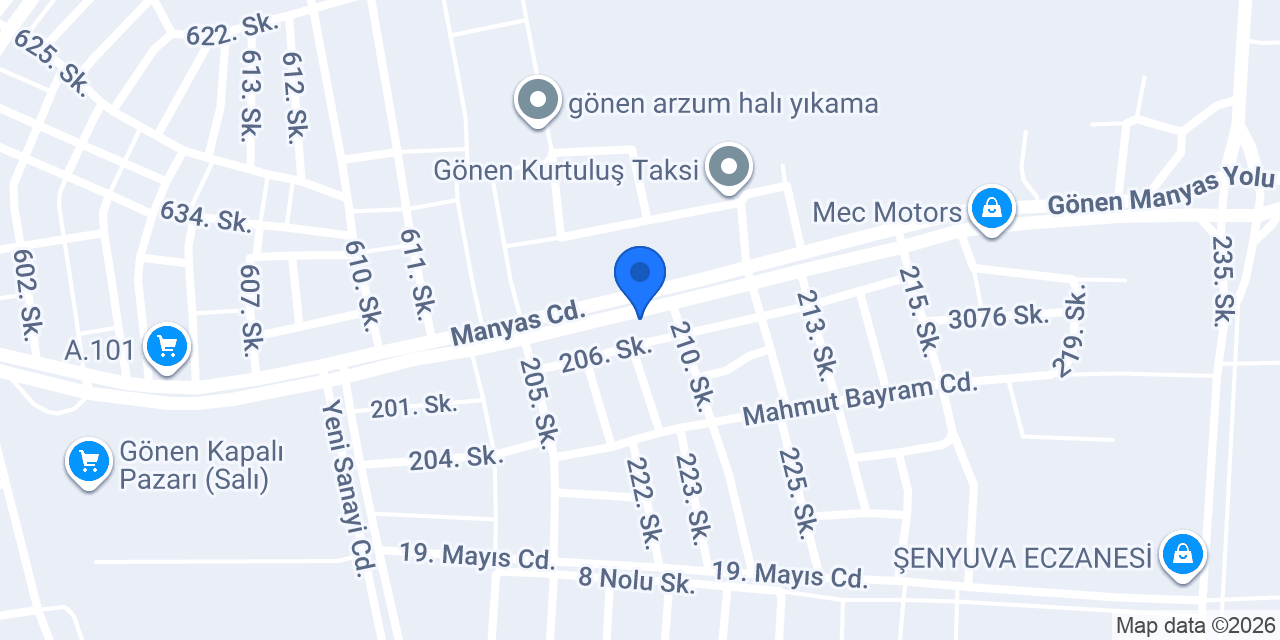 MEG GARAJ konumu