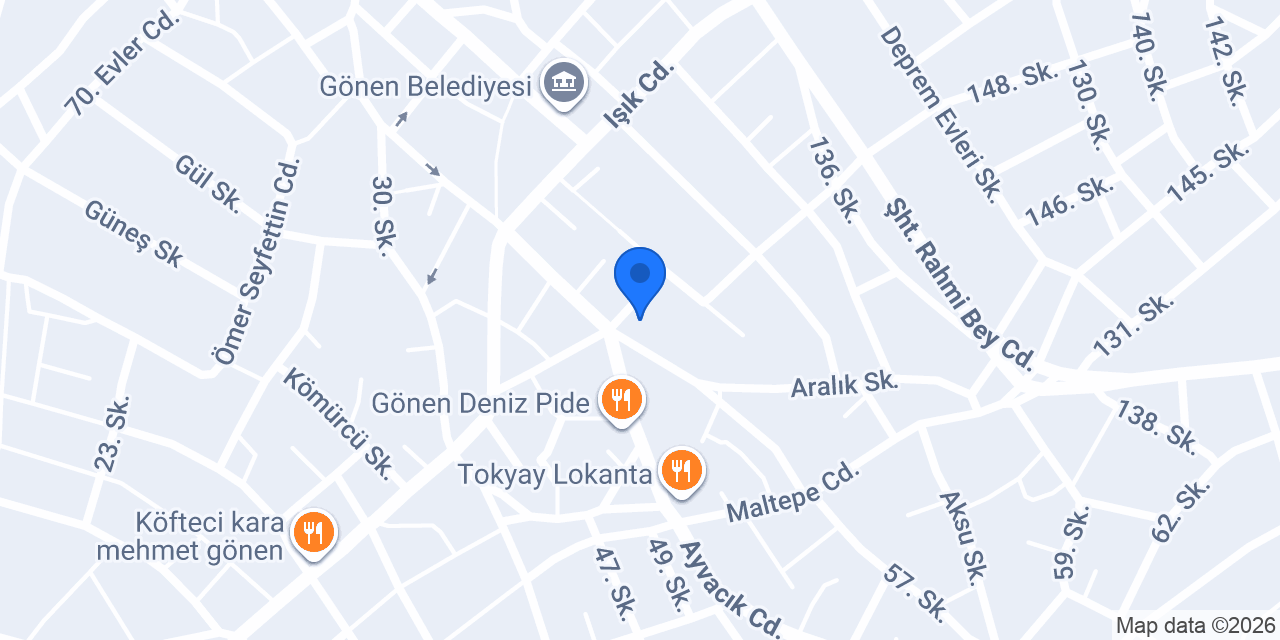 Ege Emlak Gönen konumu