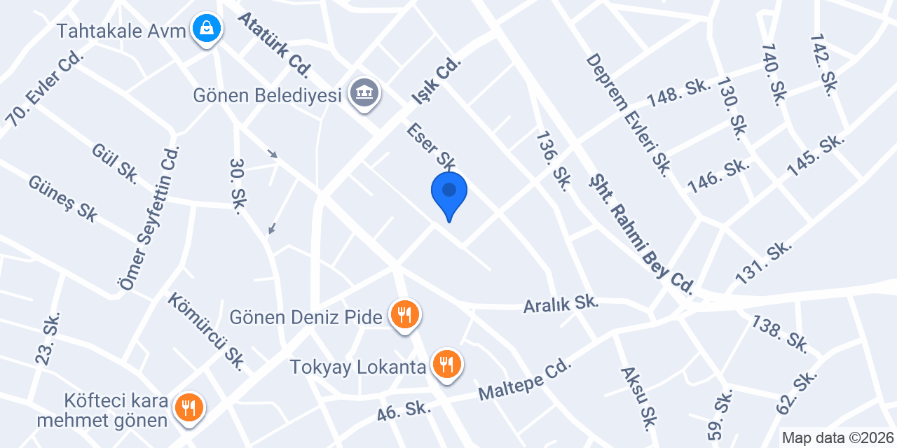YAĞIZ ET MARKET konumu