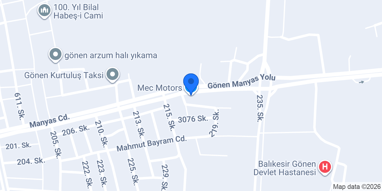 Mec Motors konumu