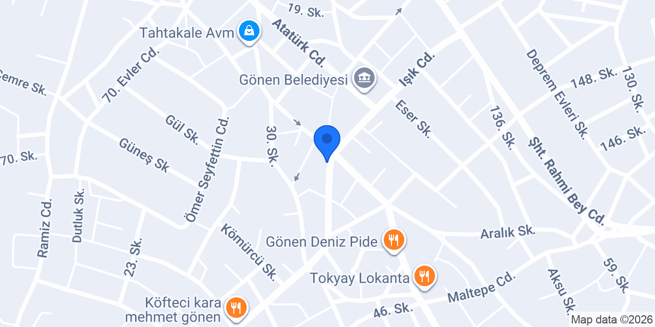 Malkoç Cami konumu