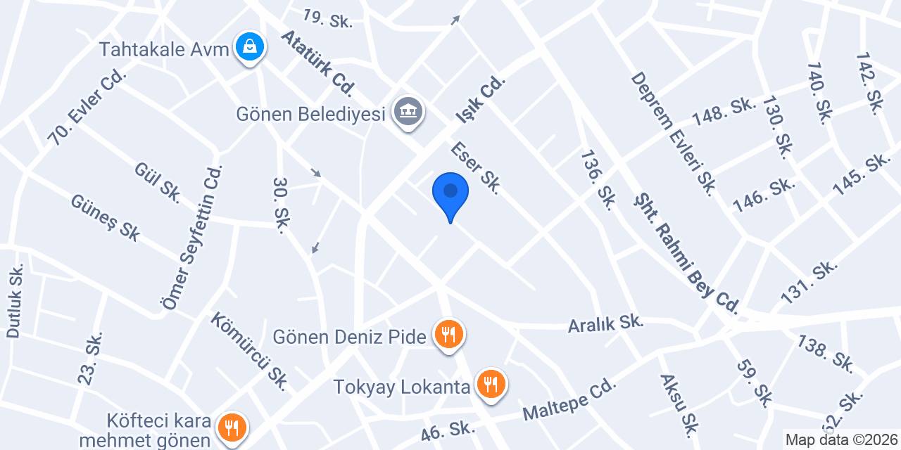 Gönen Mobilya - Gönen Çelik Mobilya konumu