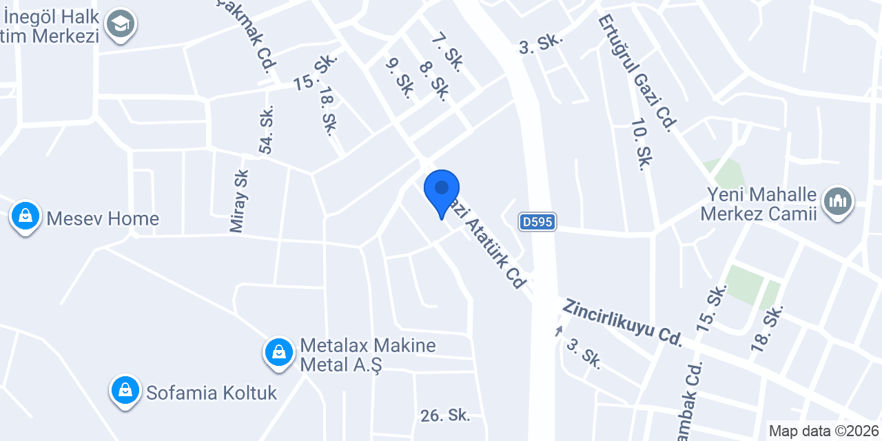 İnegöl Hali Yikama konumu