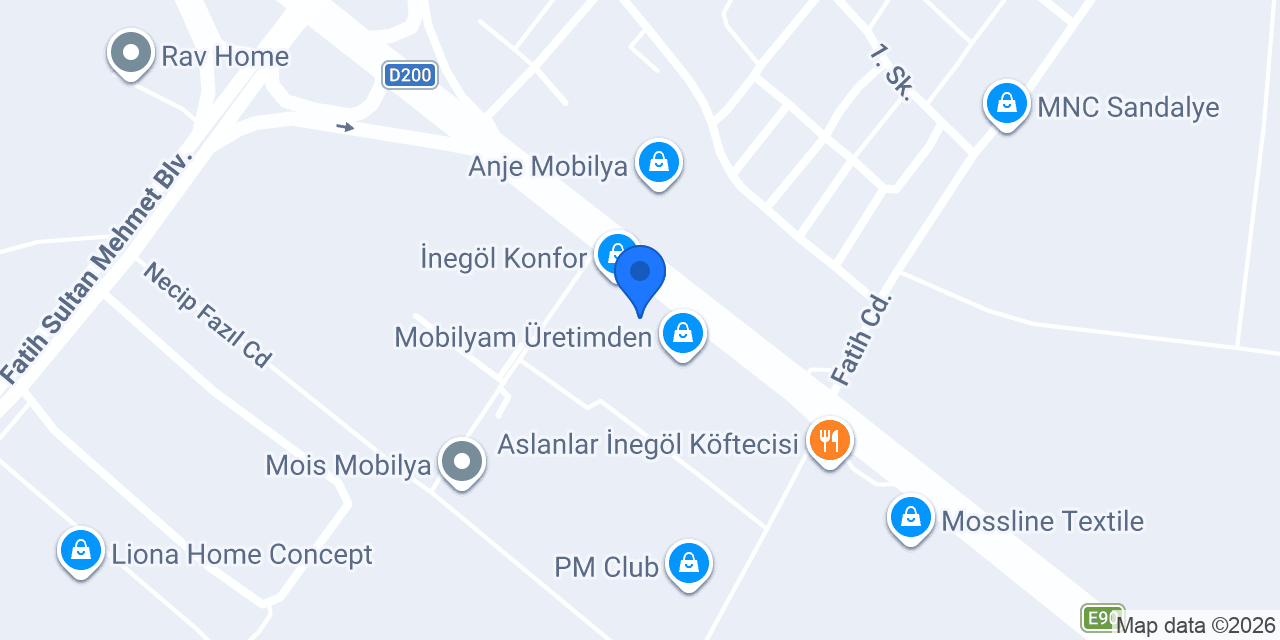 Han Mobilya İnegöl konumu