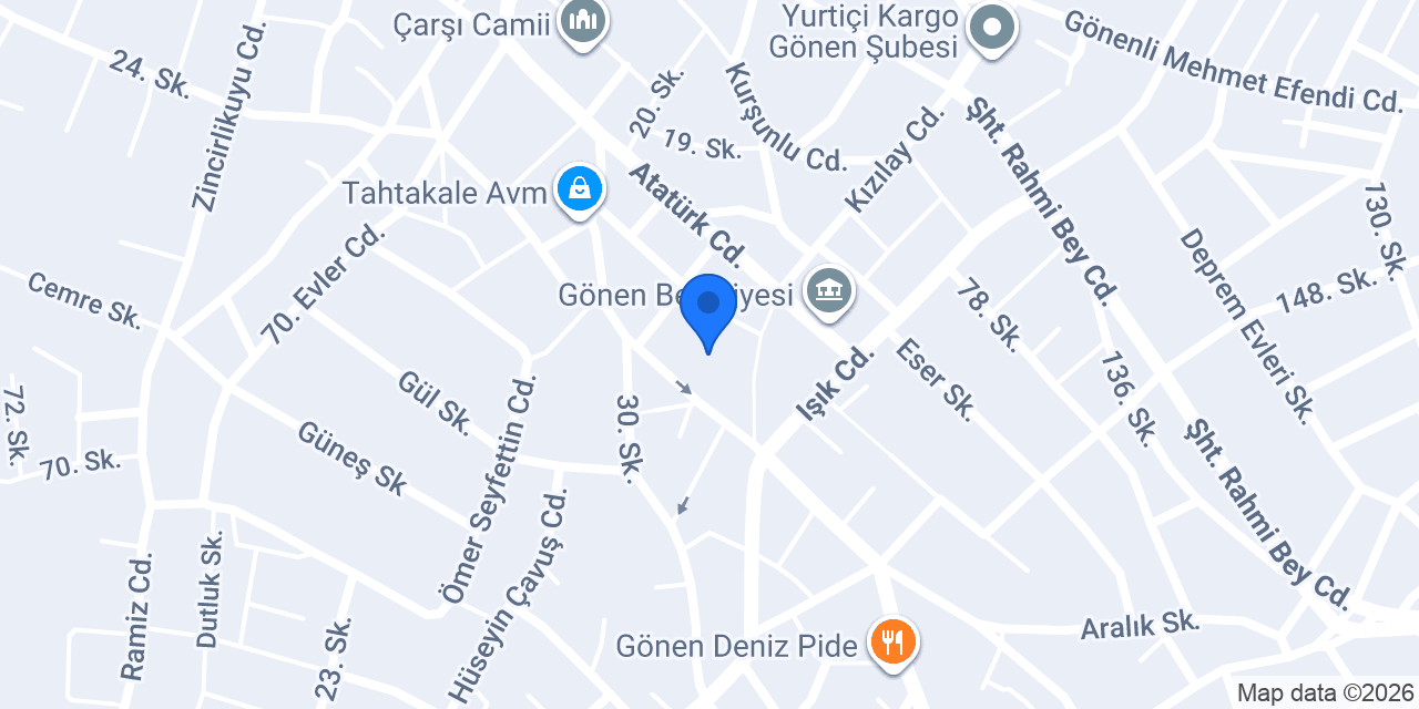 YILDIZ YAPI İNŞAAT GÖNEN konumu