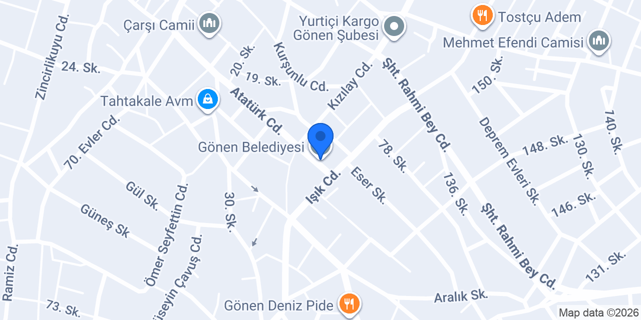Gönen Belediyesi konumu