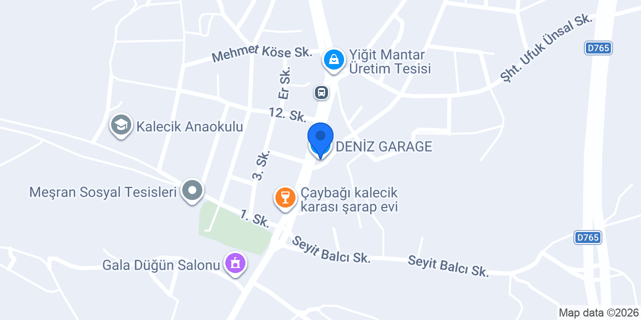 DENİZ GARAGE konumu