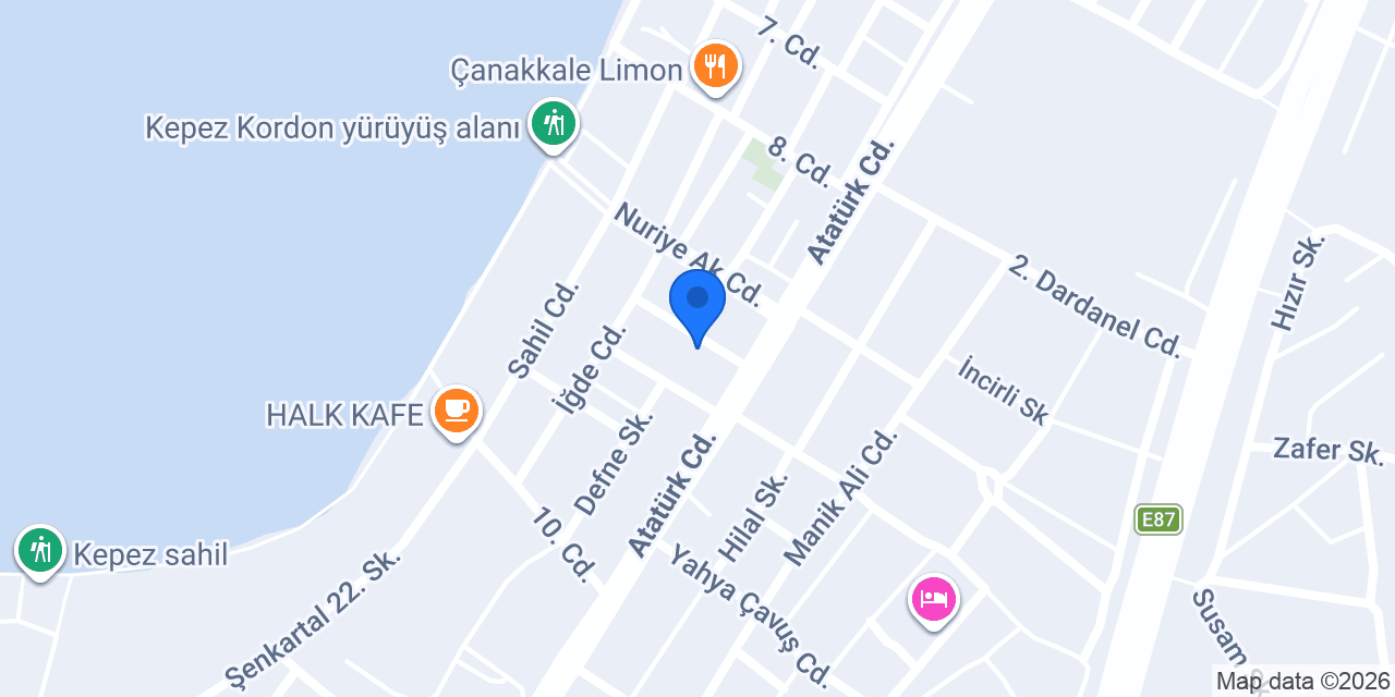 Asya Troya Pansiyon konumu