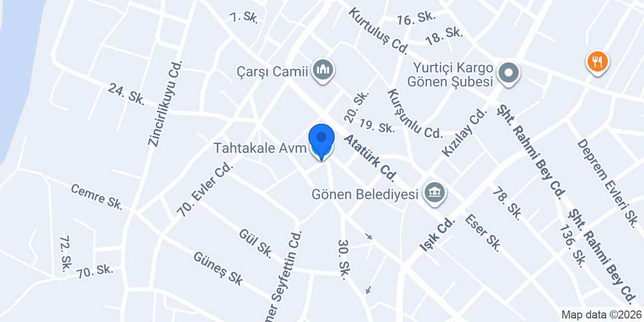 Tahtakale Avm konumu