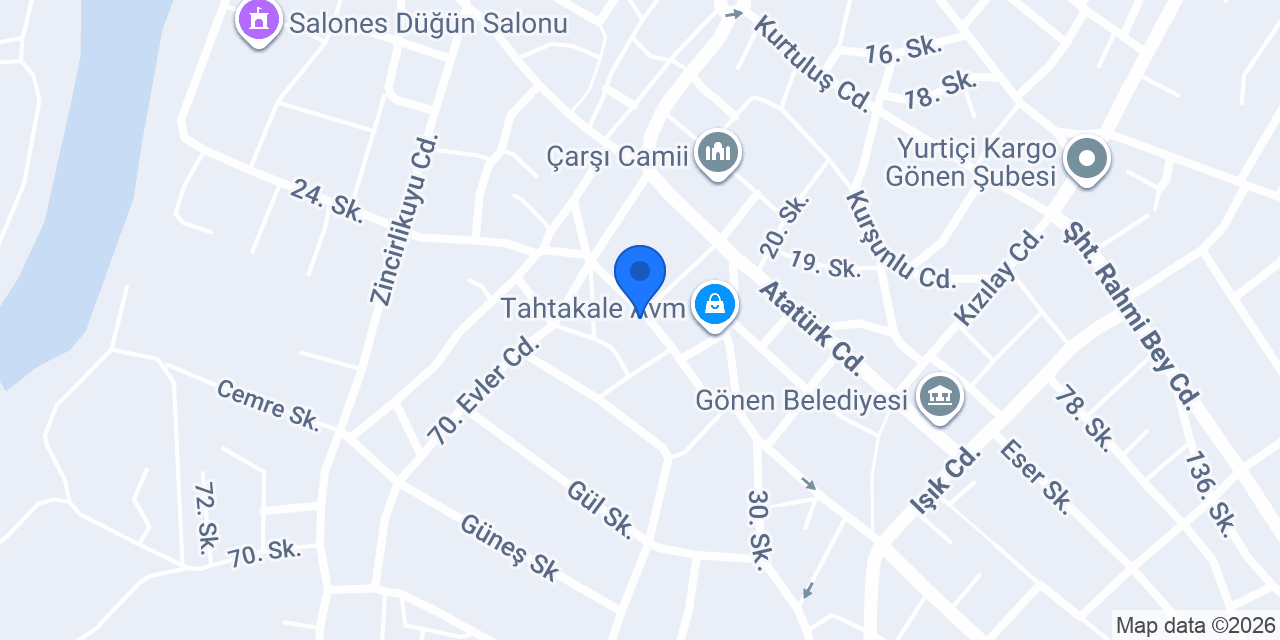 Gönen Altınbaşak Ekmek ve Unlu Mamulleri konumu
