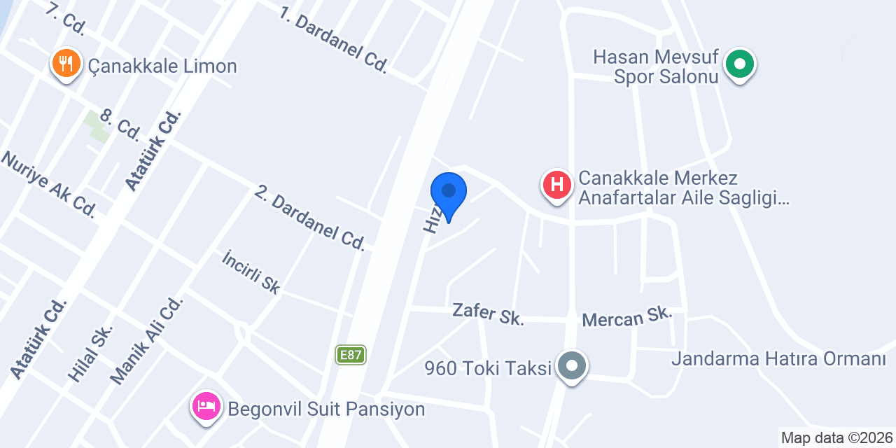 Çanakkale boya badana 17 konumu