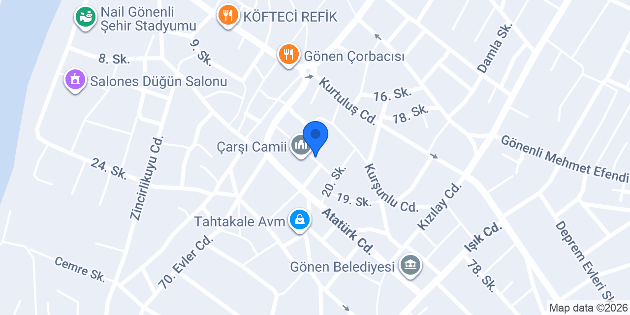 Diş Hekimi Hilâl GÖKÇAKIROĞLU konumu