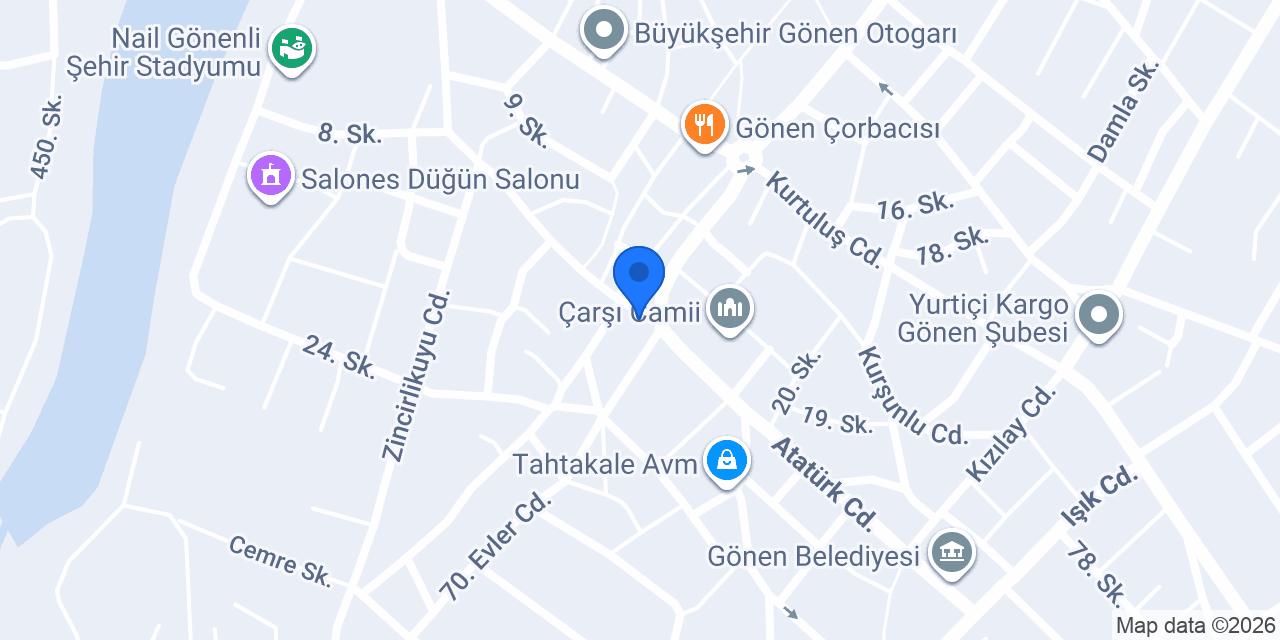 E&G Sigortacılık Gönen konumu