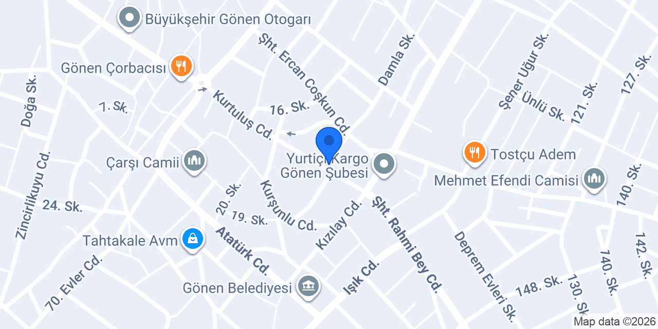 GÖNEN GÖKSU TİCARET konumu