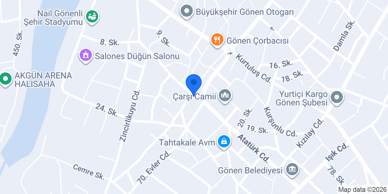 GÖNEN MERKEZ ECZANESİ konumu