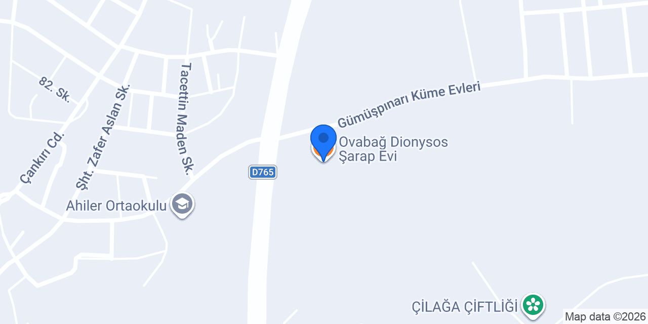 Ovabağ Dionysos Şarap Evi konumu