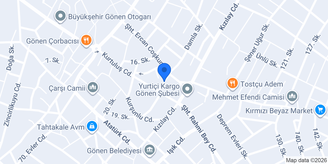GÖNEN EMLAK MERKEZİ konumu