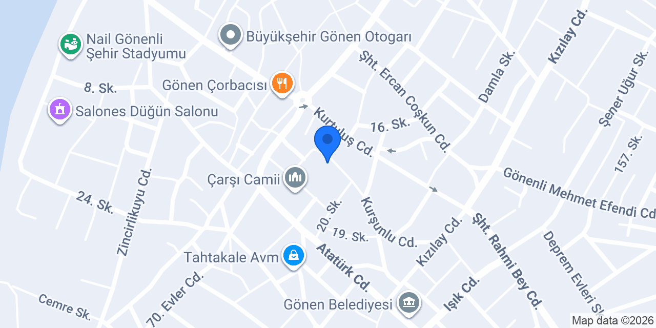 Gönen Yapı Dekorasyon konumu