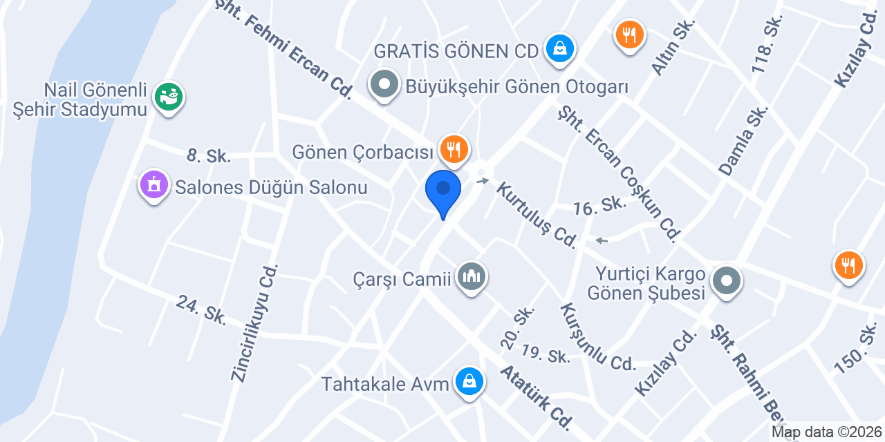 Önder kasap konumu