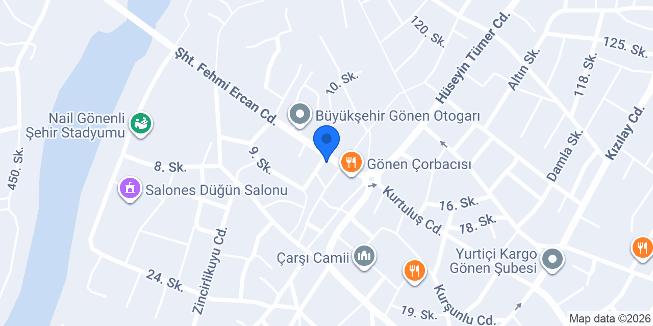 Kasap Yusuf-Gönen konumu
