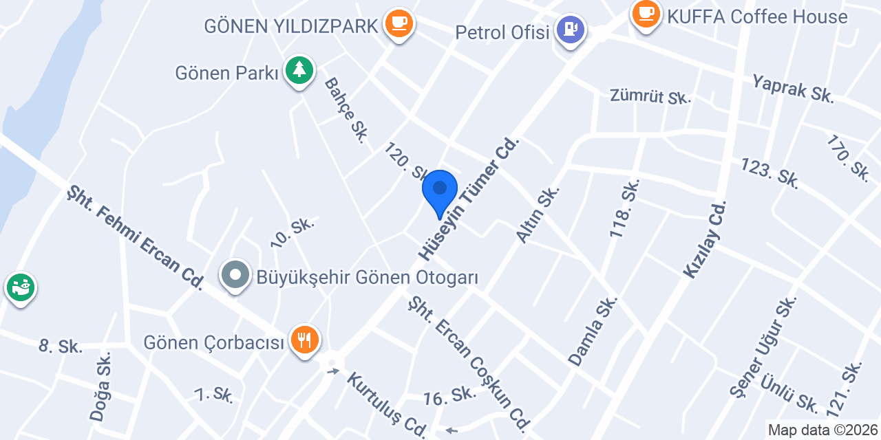 Sürat Kargo Gönen Şube konumu