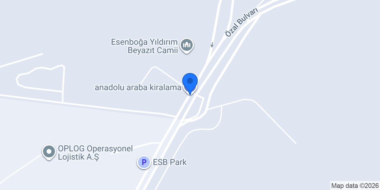 anadolu araba kiralama konumu