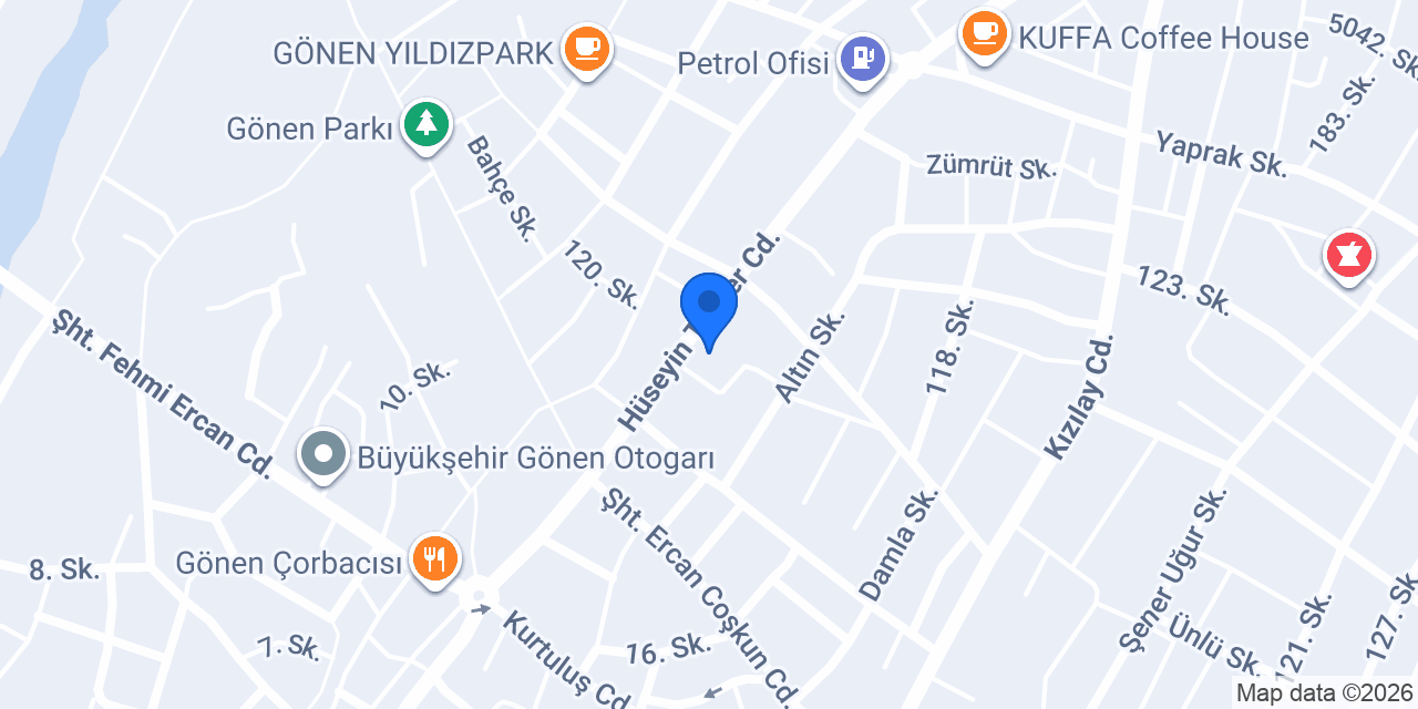 Aras Kargo Gönen Şubesi konumu