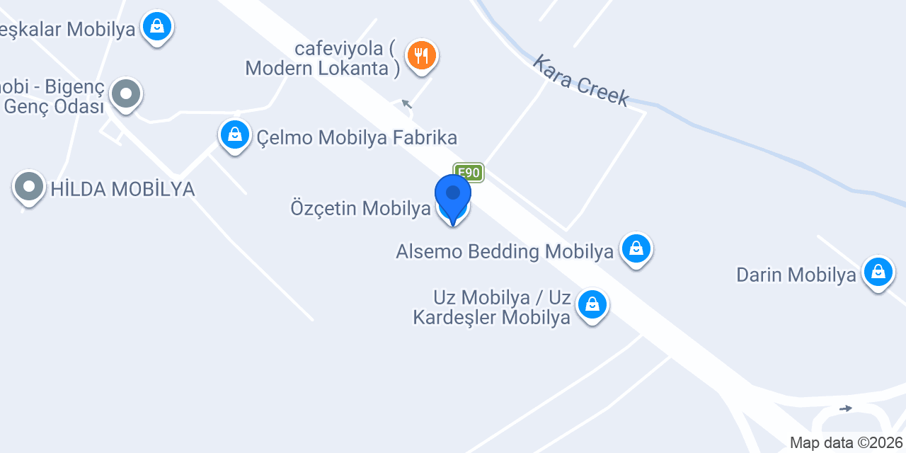 Özçetin Mobilya konumu