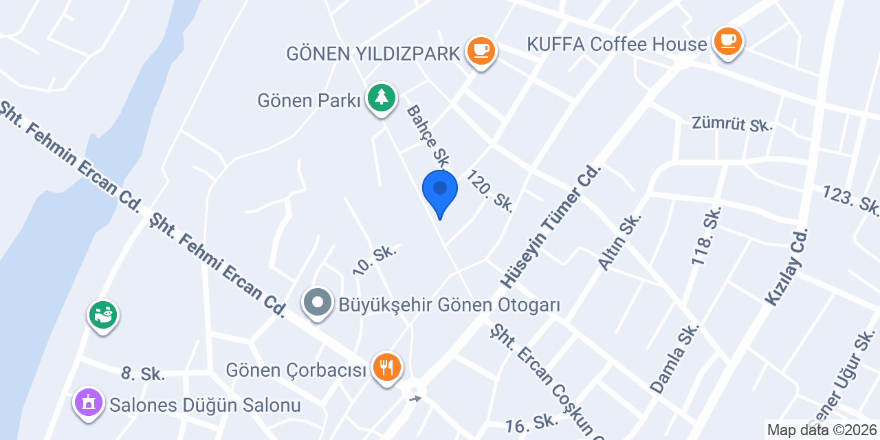 yeşil gönen kumpircisi konumu