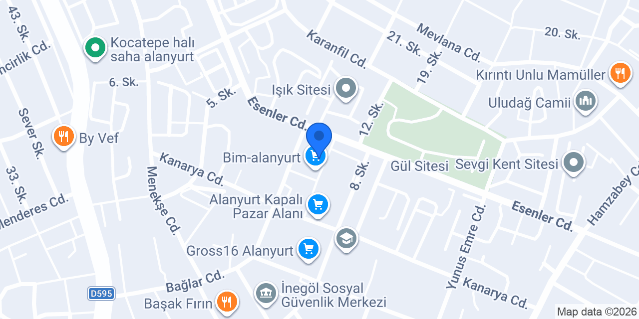 Eda Düğün Salonu konumu