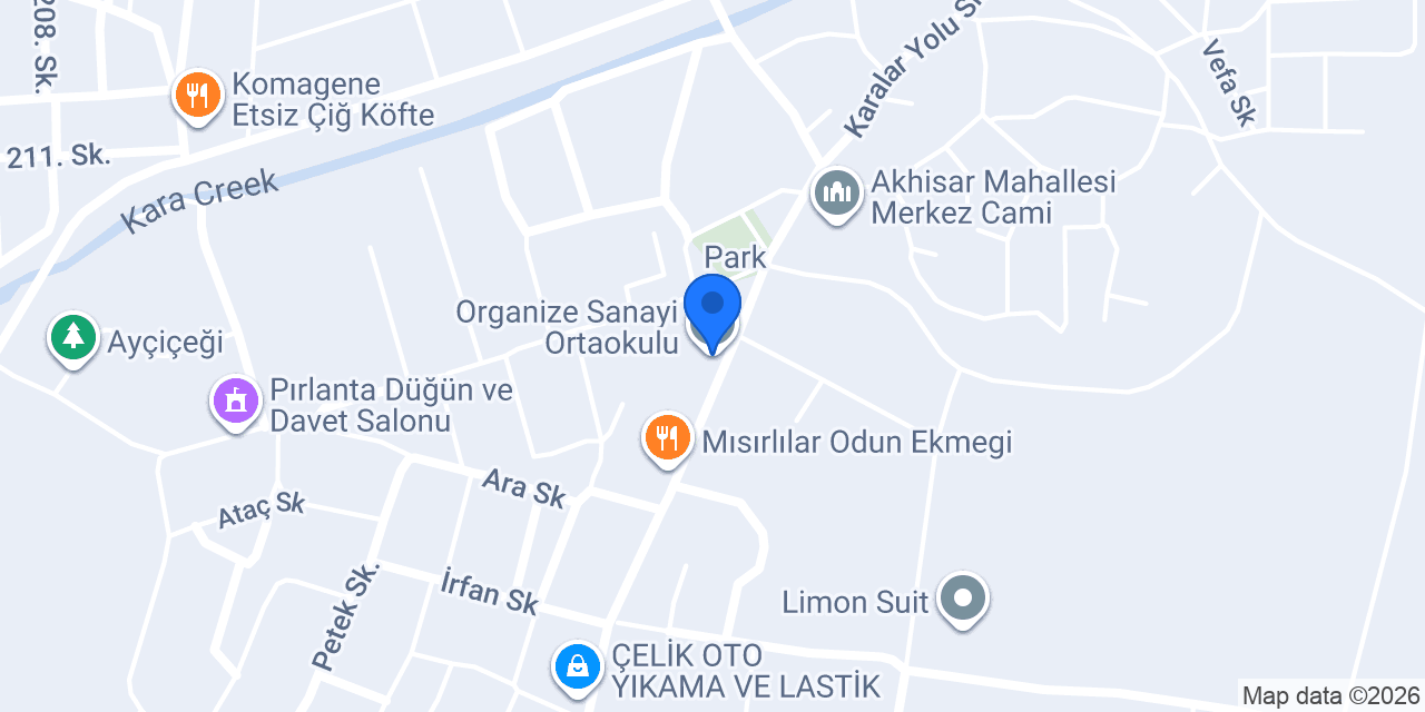 Organize Sanayi Ortaokulu konumu