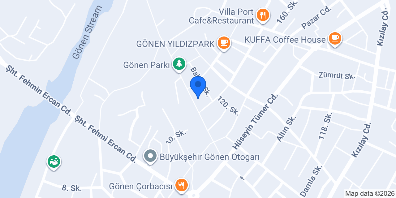 Gönen Kalamış Otel konumu