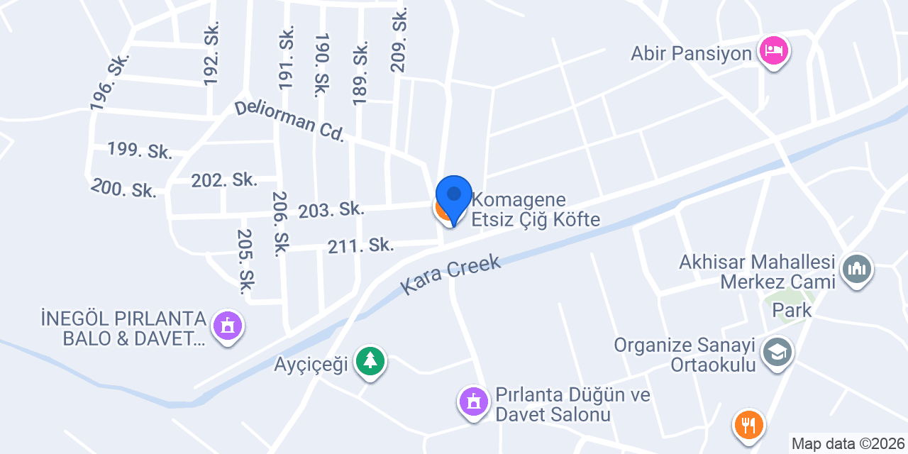 Komagene Etsiz Çiğ Köfte konumu