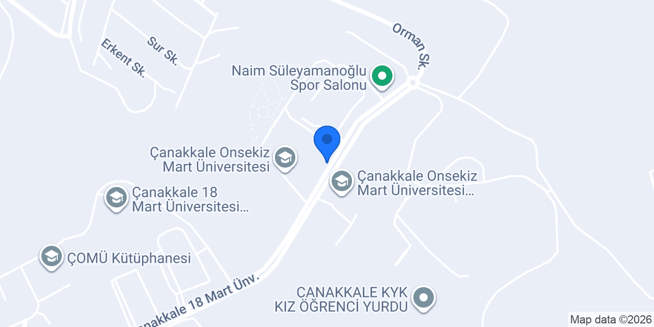 ÇOMÜ Medya Merkezi konumu